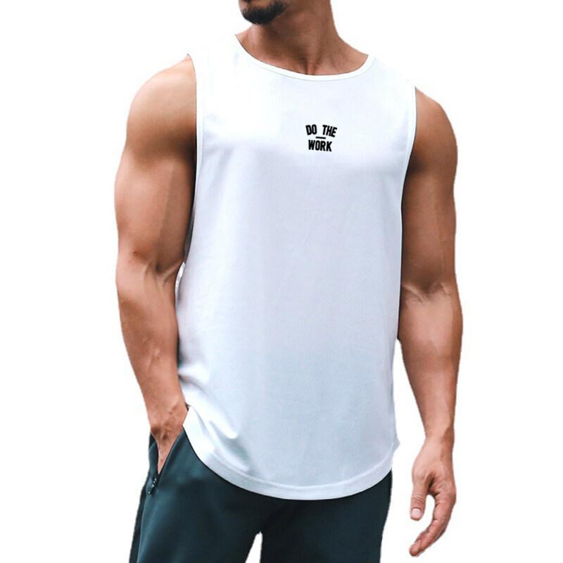 Muscleguys Summer Loose Mesh Tops Bodybuilding Vest Workout Shirt Muscle Guys Vest Mens Fitness Stringer Tank Top Printed Tops