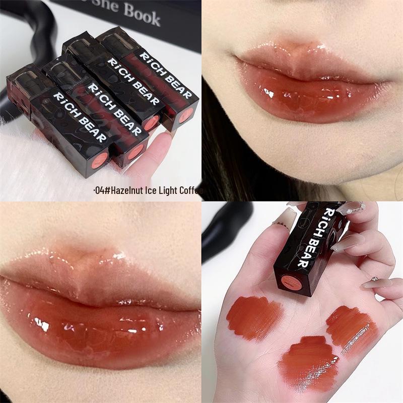 

RichBear Waterproof Mirror-Finish Moisturizing Lipstick - Non-Fading, Silky, Summer Sweet Girl Style