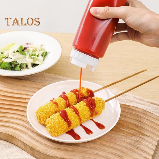 Krydderdispenser Klembar Sausflaske Stor Kapasitet Gjenbrukbar Krydderbeholder Dobbelthodet Kjøkkenverktøy for Væsker Sauser