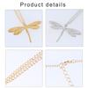 Elegant Dragonflies Zircon Pendant Necklace Jewelry Accessory with Adjustable Size Charm Chain for Women Daily Use
