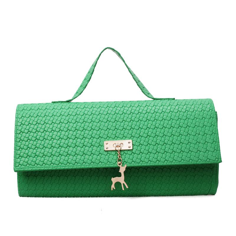 

Texture foreign style summer new niche design high sense baguette fashion versatile commuter handbag зелений