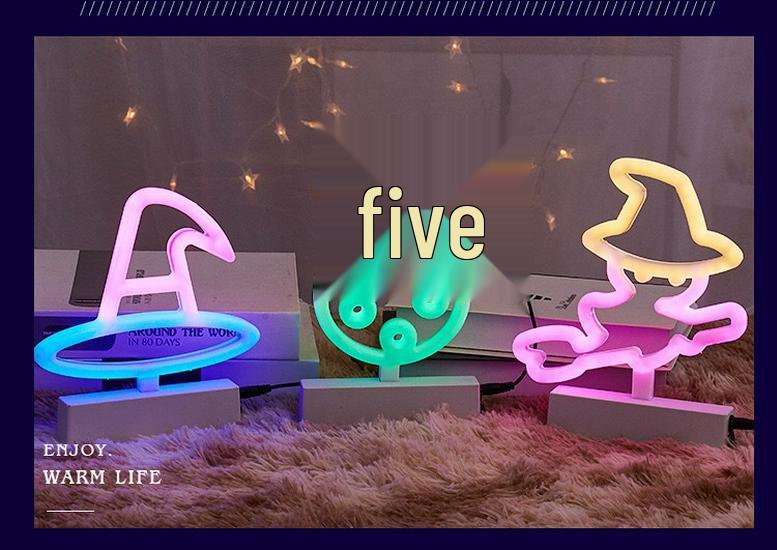 LED Halloween Ghost Skull Festive Decoration Light - Candy Witch Design
