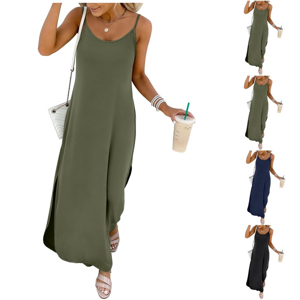Women's Fashionable Loose-Fit -Color Casual Dress