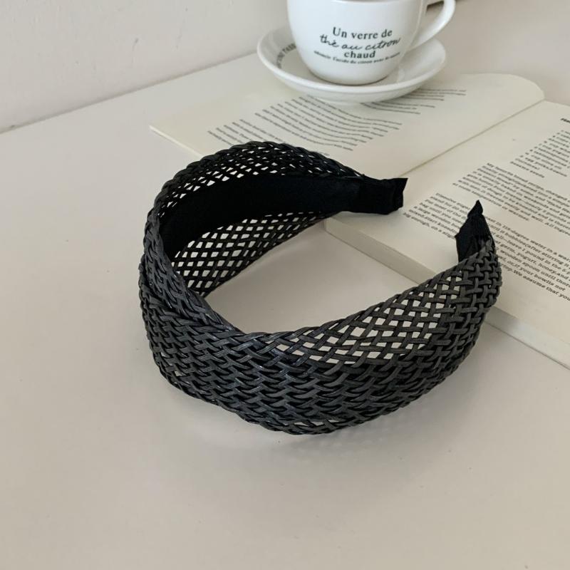 Beach Straw Weaving Cross Knotted Headband Women's Handmade Weaving Hair Band Bohemian Wide-brimmed Hair Hoop Hair Accessories