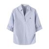 Navigare Women's Striped Cotton Half-Sleeve Shirt