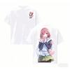 The Quintessential Quintuplets Cotton T-shirt Year Round Clothing High Quality Personality Clothes Plus Size Unisex New Model Washed Vintage Loose