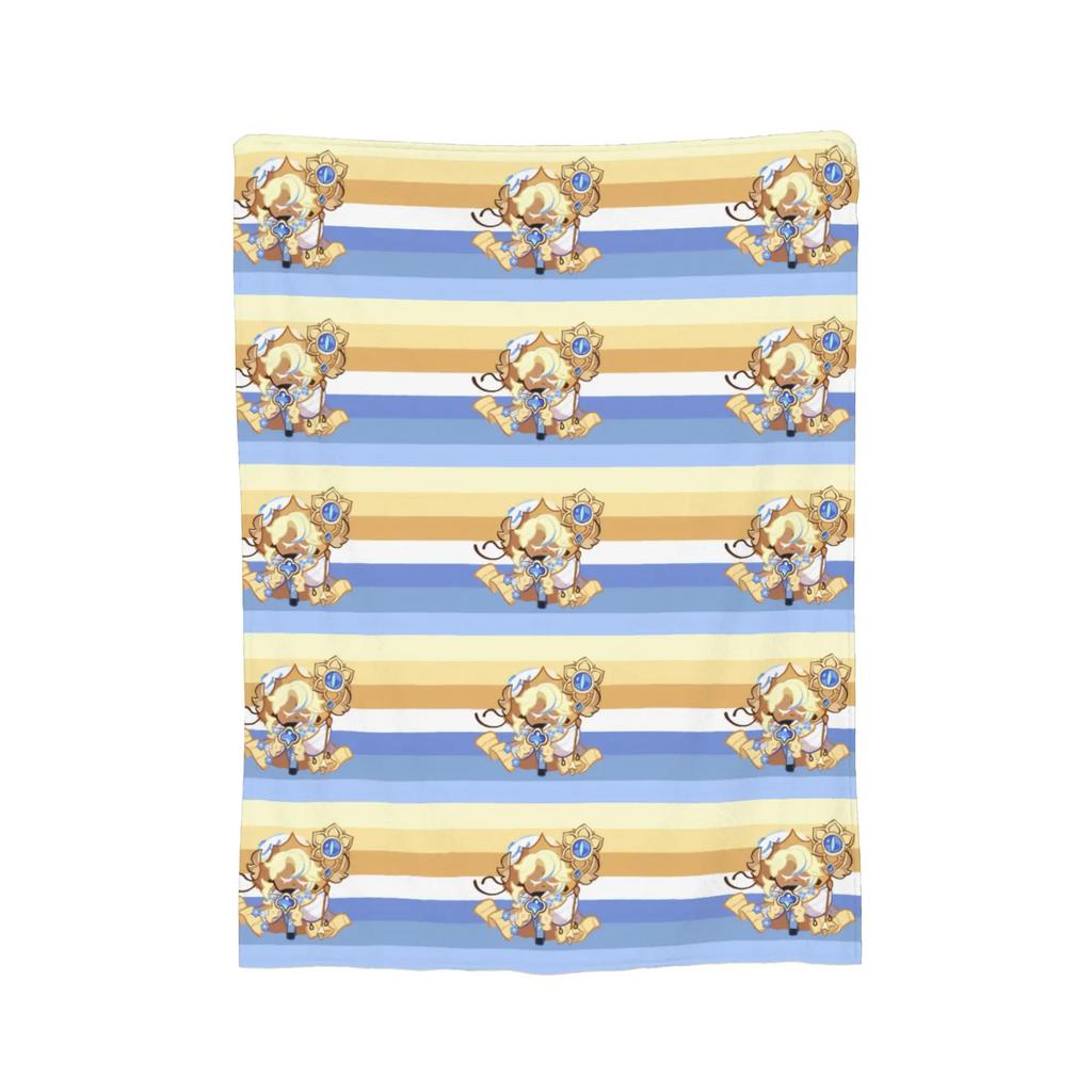 Pure Vanilla Cookie Blankets Flannel Winter Cookie Run Kingdom Multi-function Ultra-Soft Throw Blanket for Sofa Couch Quilt