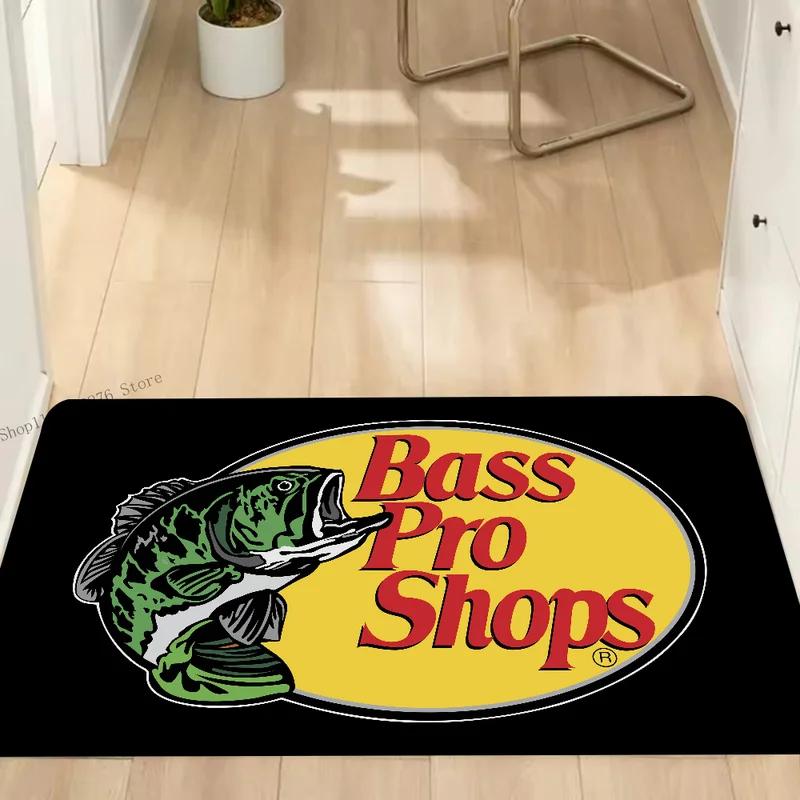 VIKAMA Bass Pro Shops Fußmatte Saugfähig Rutschfest Teppich Heimdekoration Küche Badezimmer Teppich Fußmatte Angeln Jagd Thema