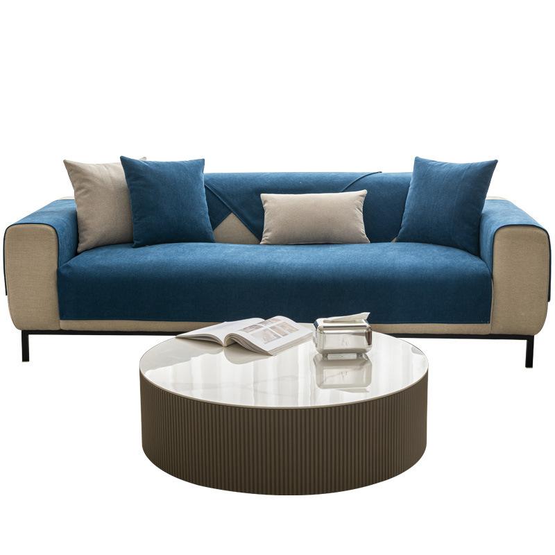 Sofa Cushion Four Seasons Universal Cotton Linen Non-Slip Cover Cover Living Room Simple Single Modern Cover Cloth Cushion