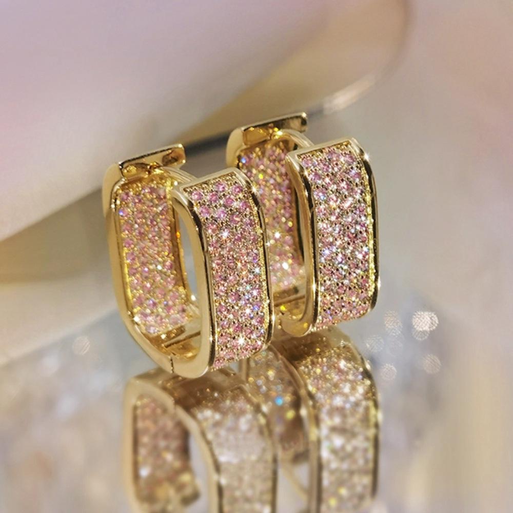 Cao Shi Luxurious Zircon Ear Cuffs: Elegant Earrings for Young Ladies