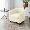 Elastic Solid Color Club Chair Cover Polar Fleece Tub Armchair Sofa Cover Chair Slipcovers for Living Room Hotel Home Decor
