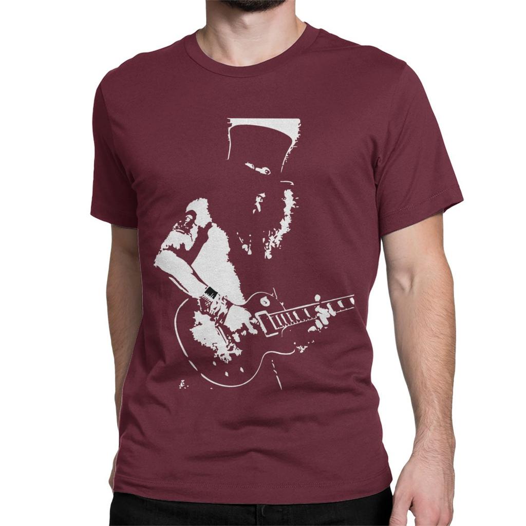 Guns N Roses Slash T-Shirts for Men Women Hard Rock Hip Hop Band Humorous Pure Cotton Tee Shirt T Shirt 4XL 5XL 6XL Clothing
