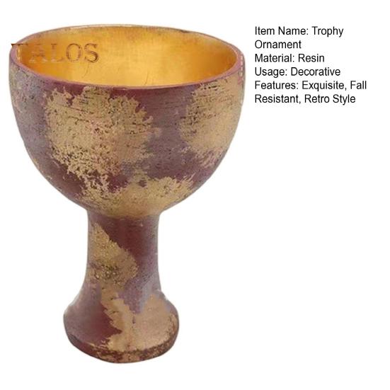 Gral Cup Dekor Cosplay Prop dekorative Handwerk umweltfreundlich Desktop Golden Cup Miniatur Dekoration Urlaub Geschenk