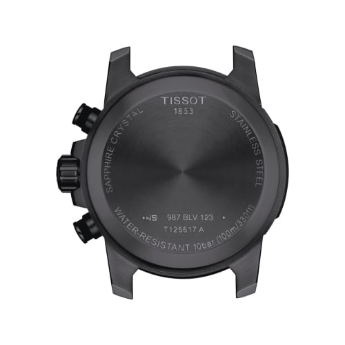 Tissot Super Sport Chronograph Watch, Textile Strap, Black Dial, Officially Imported, Men's, Model T1256173705101