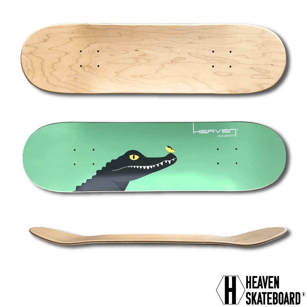 HEAVEN SKATEBOARD Heaven Skateboard Deck 8 inch Crocodile 31.5×8