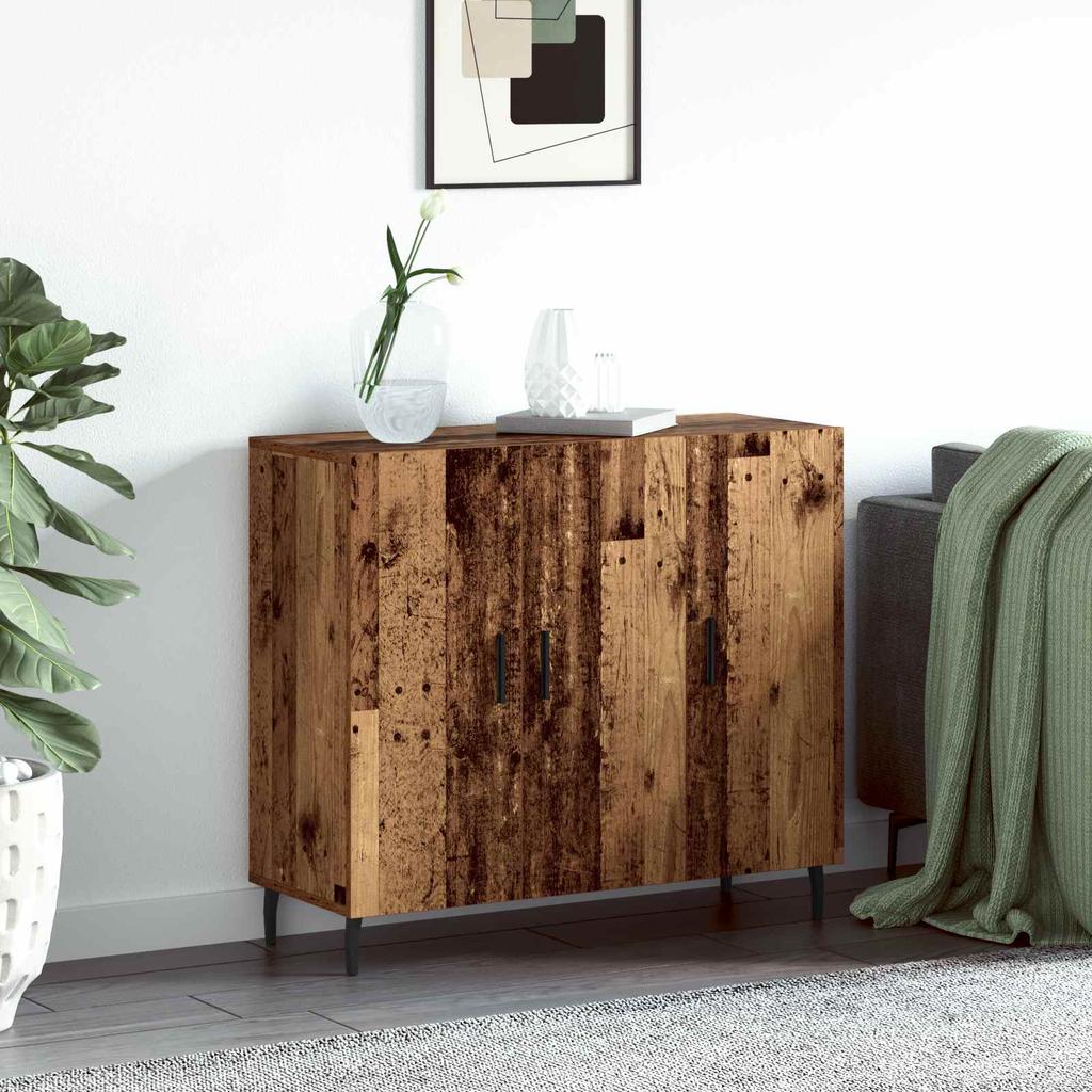 Sideboard Reclaimed Wood 90 x 34 x 80 cm Engineered Wood