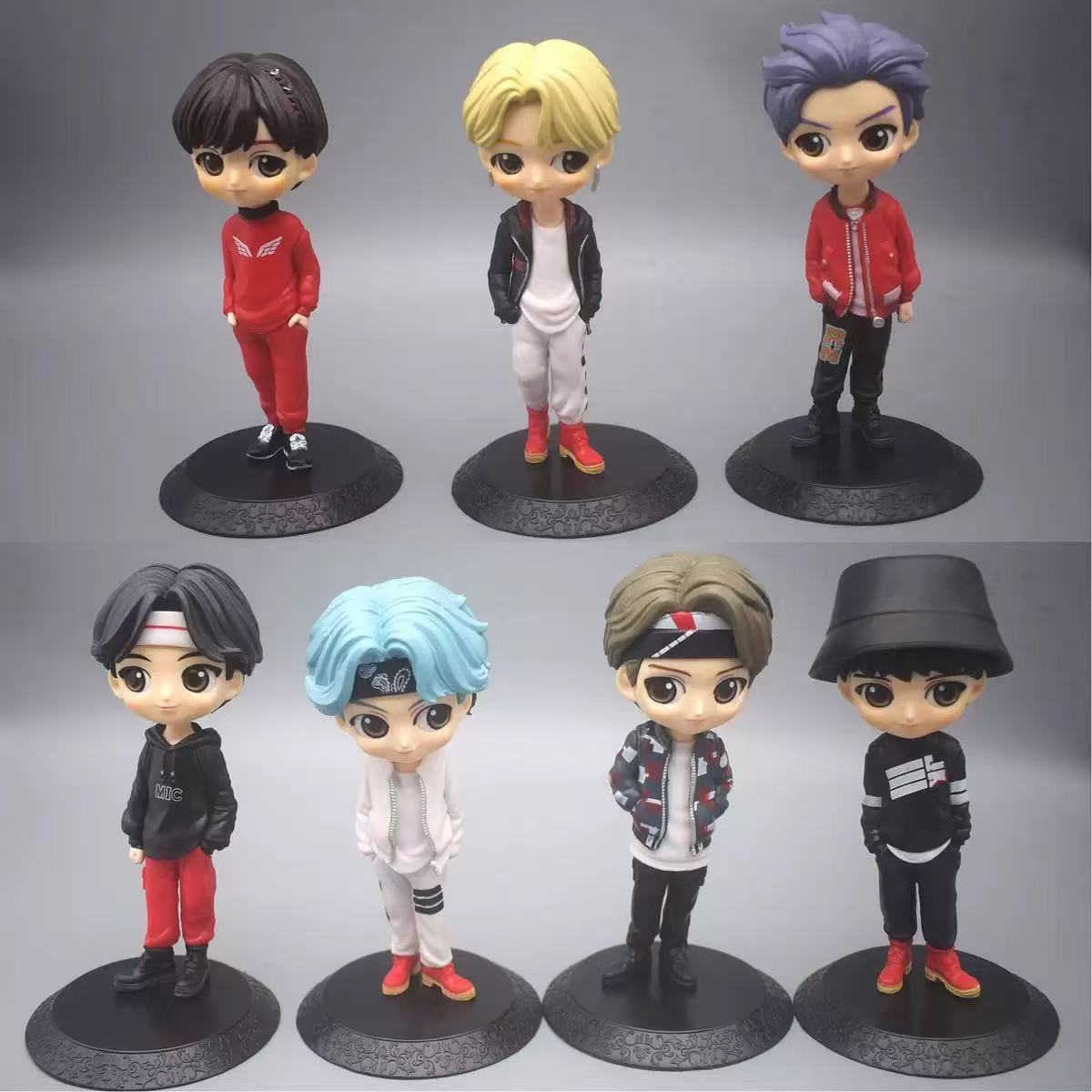 6 Pcs Fashion Idol PVC Figure Set, Static Collectible Doll Figurine, DIY Decorative Ornament Blind Box Toy for Fans Collection