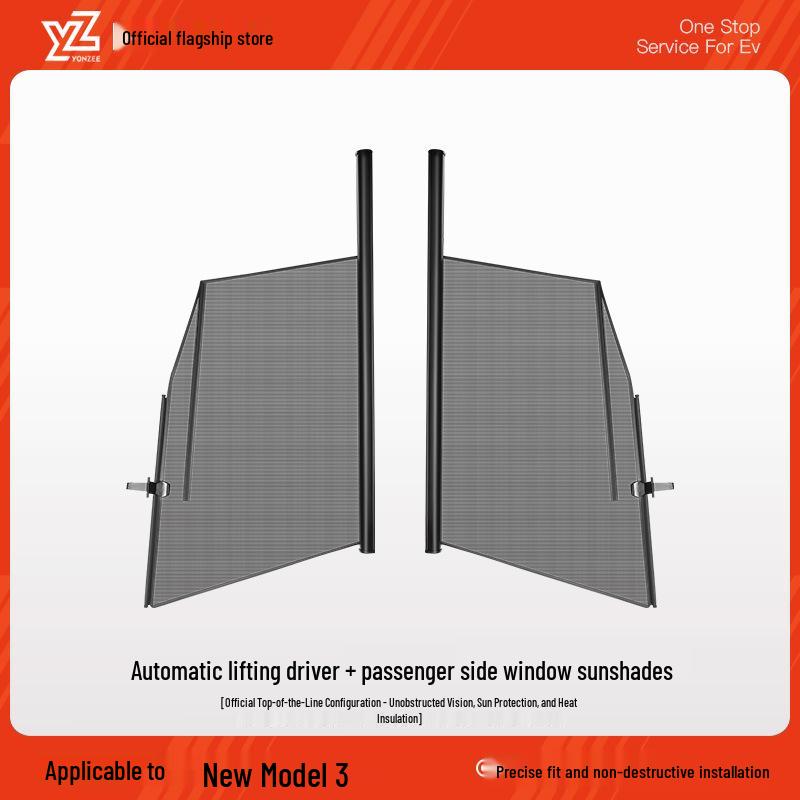 Sunshade Umbrella for Tesla Model Y Refreshed - Side Window Sun Protection & Interior Accessory