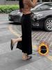 Golden Velvet Women's Mid-Length High-Waisted Slimming Pencil Skirt (Spring/Autumn 2026).
