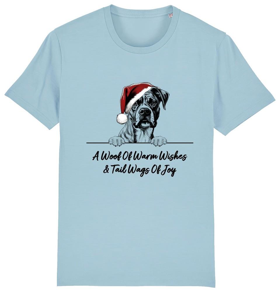 

БОКСЕР Рождественская футболка для собаки Взрослые Дети Гав Желания Виляние хвостом Рождество Одежда для собак M