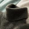 Men's High-Neck Cashmere Pullover Sweater, Autumn/Winter 2025, Loose Knitwear.