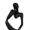 Abstract Thinker Statue Resin Ornament for Restaurant Holiday Decorations