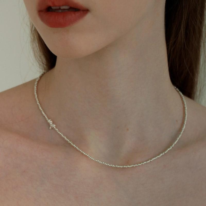 Less Is More Silver Beads Necklace