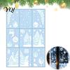 Snow Scene Window Clings 9 Sheets Christmas Static Stickers, Reusable Snowflake Santa Claus Reindeer Glass Decals for Holiday Decoration, PVC