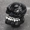 Skull Head Stick Manual Shift Knob Lever Modified Shifter Gear 8MM  10MM  12MM AdaptersBlack
