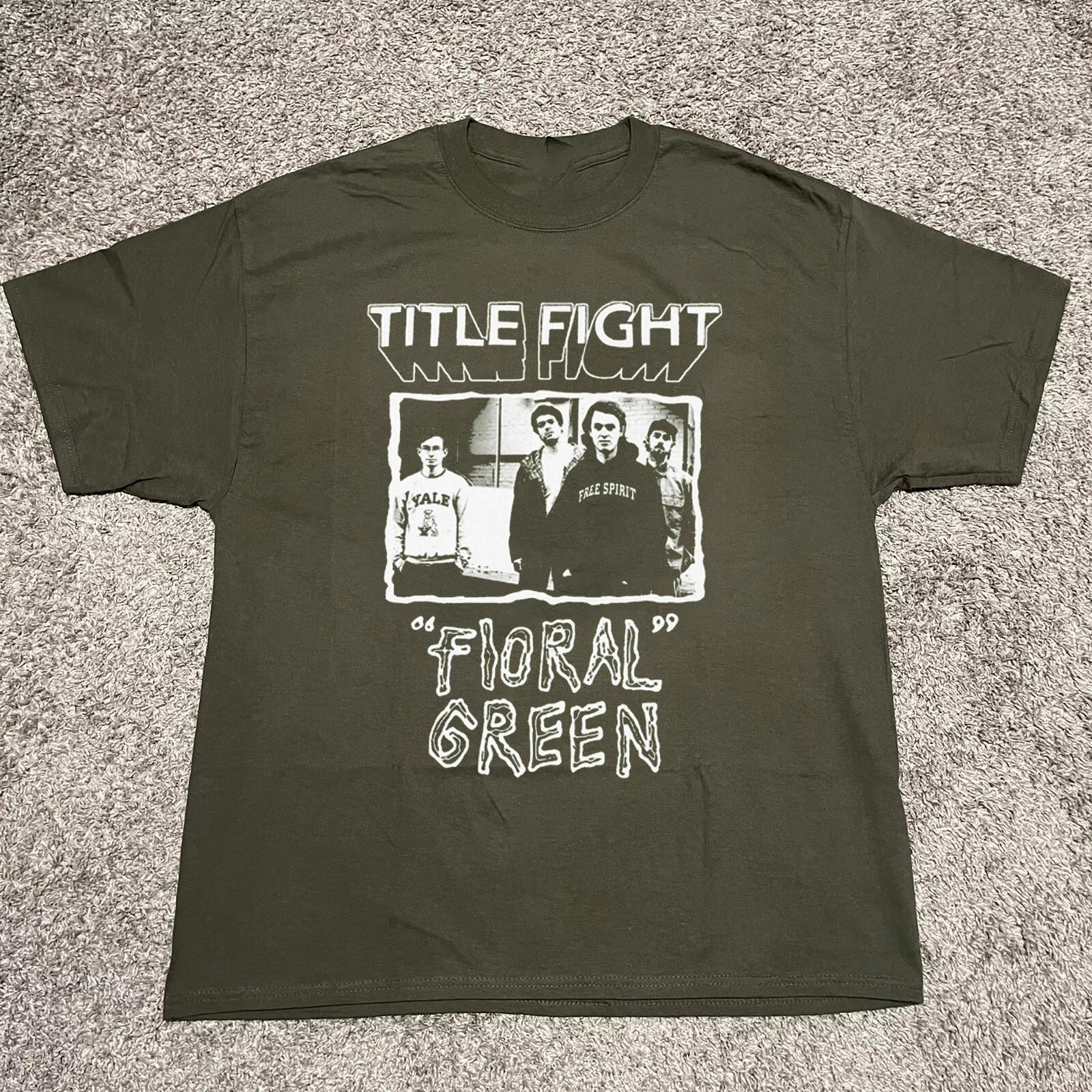 TITLE FIGHT Floral Green Retro Style Green All Size Shirt AE109 M