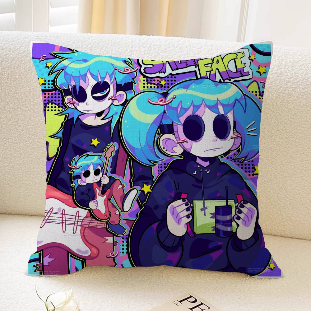 Sally Face Maple Design Cushion Cover Happy Autumn Harvest decor Holiday Decorati Pillow Cover