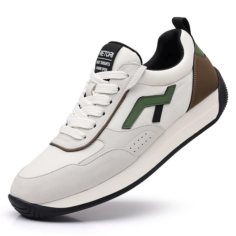 

Весенняя дышащая мужская обувь на платформе, мужская ретро обувь Форреста Гампа, мужская повседневная модная обувь на шнуровке, мужская 2025 38 белый
