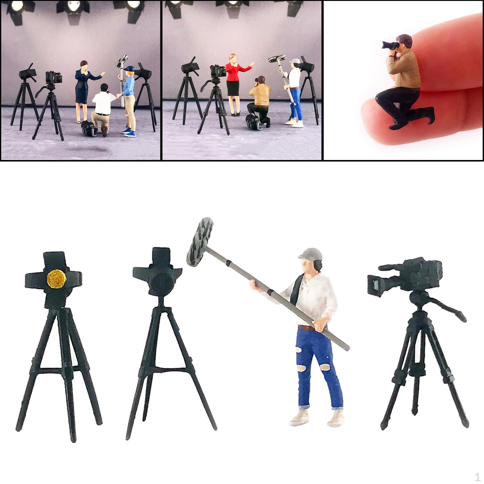 

1/64 Figures Interview Photography Scene Resin Doll Design Movie Character Dioramas Ornament Photography White