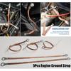 5x Engine Ground Strap Copper Cable Kit Car Truck Firewall Engine Body Universal