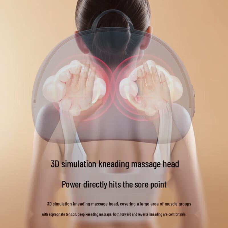 AUX Rechargeable Neck and Back Kneading Massager with Heat
