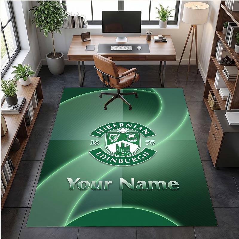 Crystal Velvet Rug Hibernian FC Print Custom Name Text Floor Mat Home Decor