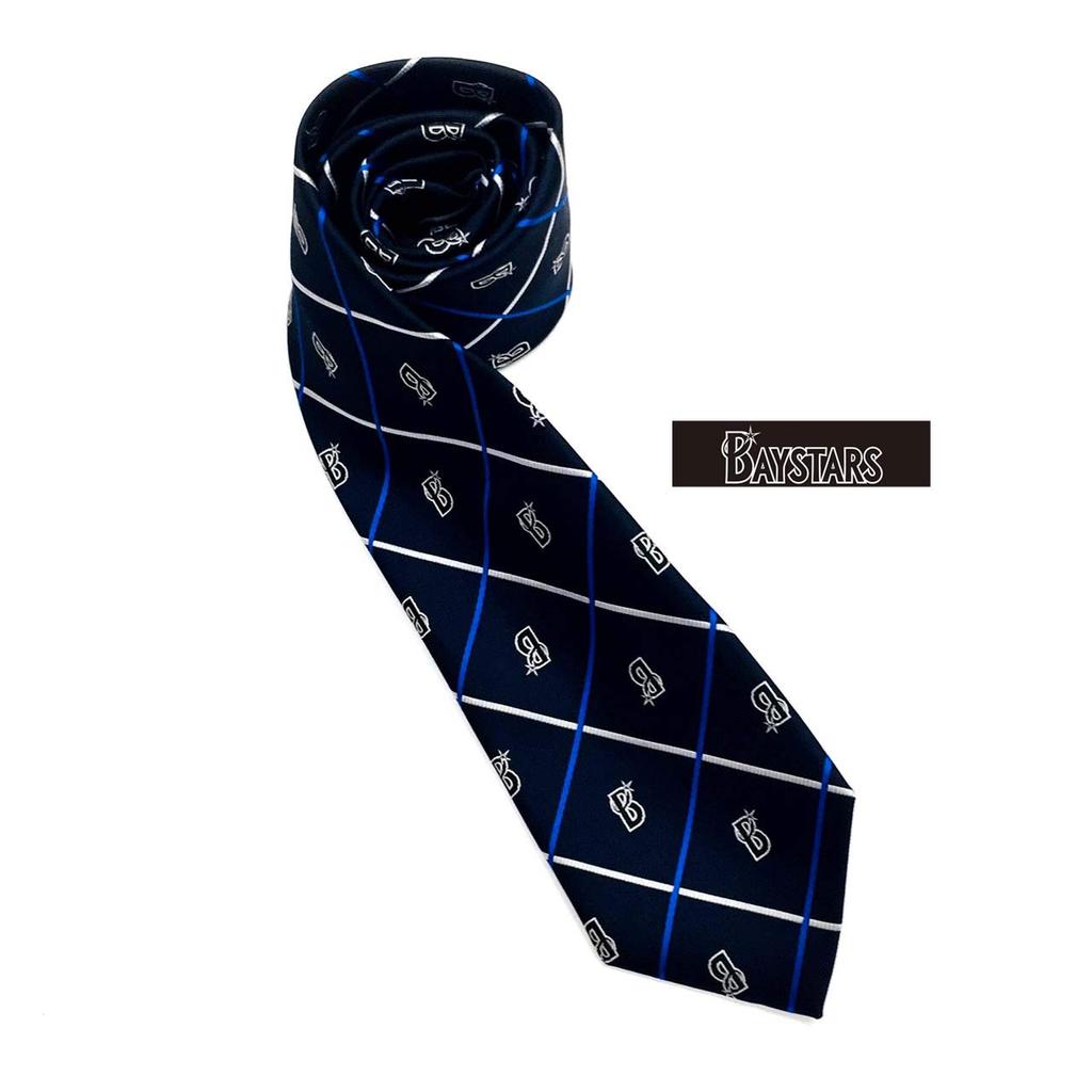 [BayStars] Professional Baseball Goods Yokohama DeNA BayStars Jacquard Woven Necktie, Navy Cross-357