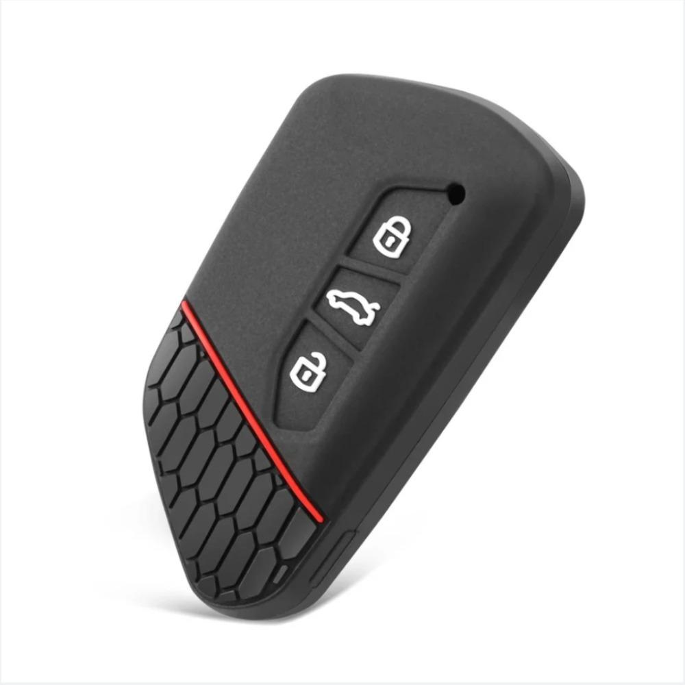 

New Car Key Case Cover for VW Volkswagen/Golf 8 MK8 ID.3 ID.4 /Cupra/Skoda/Octavia A8/SEAT/Leon MK4 2020 2026/Formentor/Tarraco чёрный