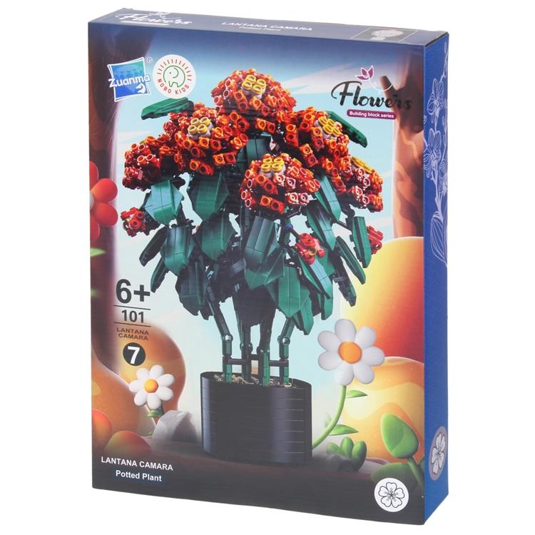 Building Blocks Flower Bouquet 3D Flower Lantana Camara Set 1614El