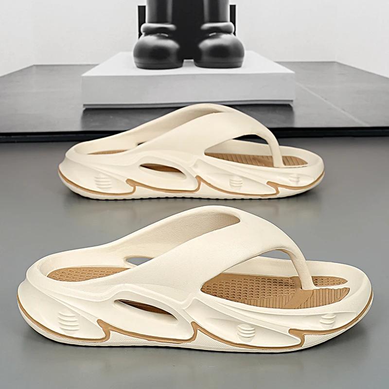 MAEDEF Men Slippers Beach Shoes Men's Sandals Comfortable Slides Fashion Slippers Soft Summer Beach Clogs Shoes Man Flip Flops