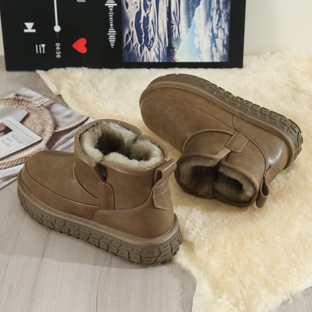 Men Warm Lined Martin Boots High Top Shoes Fashion Style Winter Walking and Commuting Casual Outdoor Travel Sizes 39-45