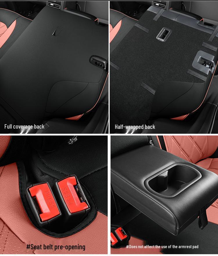 Qiyuan A05 Universal Leather Car Seat Cushion Cover - Five-Seat, All-Season