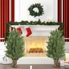 Artificial Tree With Ground Stake Realistic Bushes Plants Artificial Greenery Shrubs For Outdoor Yard Front Porch Xmas Decors