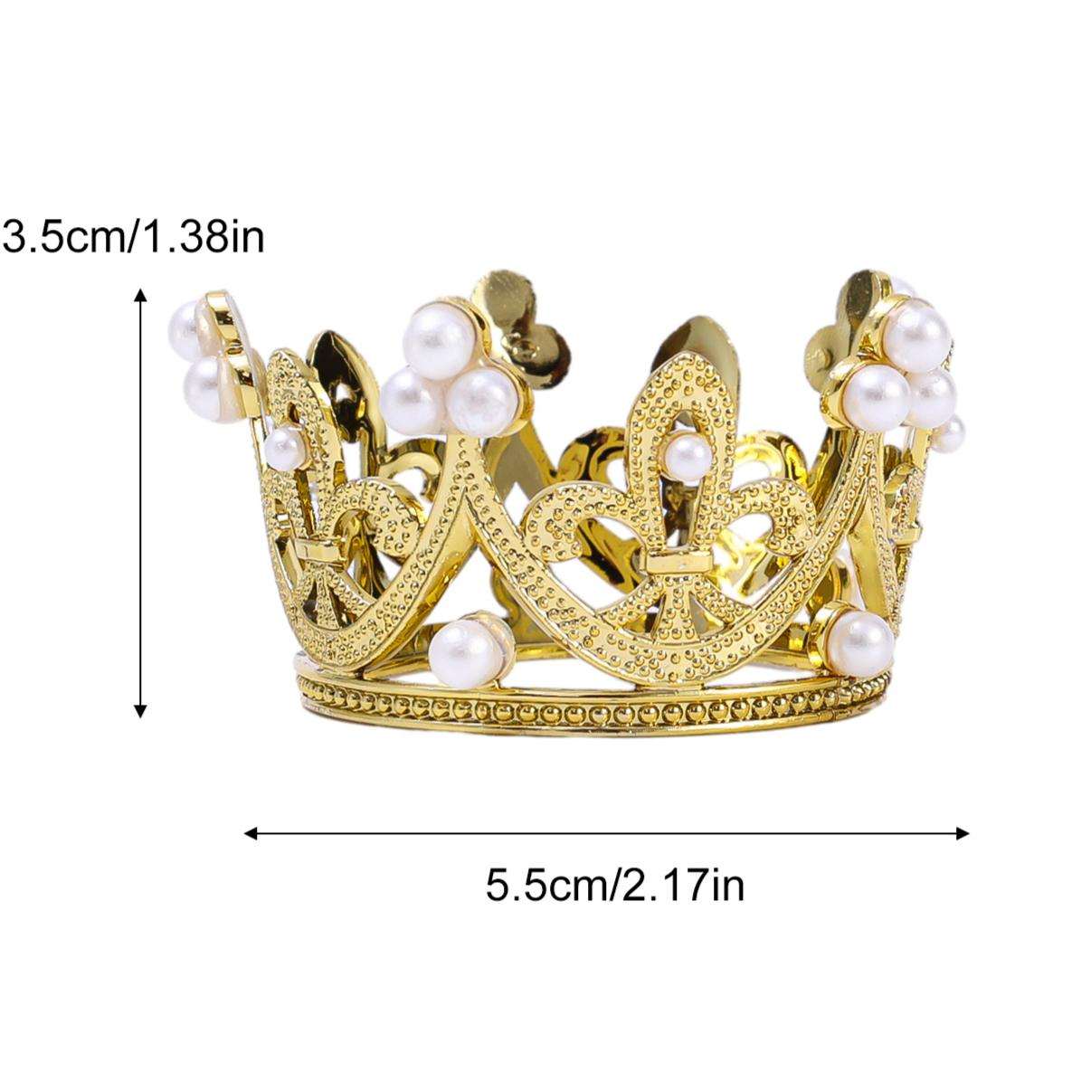 

Мини Жемчужная Корона Украшение для Торта Топпер для Кекса DIY Пластиковые Детские Украшения для Волос Свадьба День Рождения Вечеринка Декоративные Принадлежности 1PC золотой