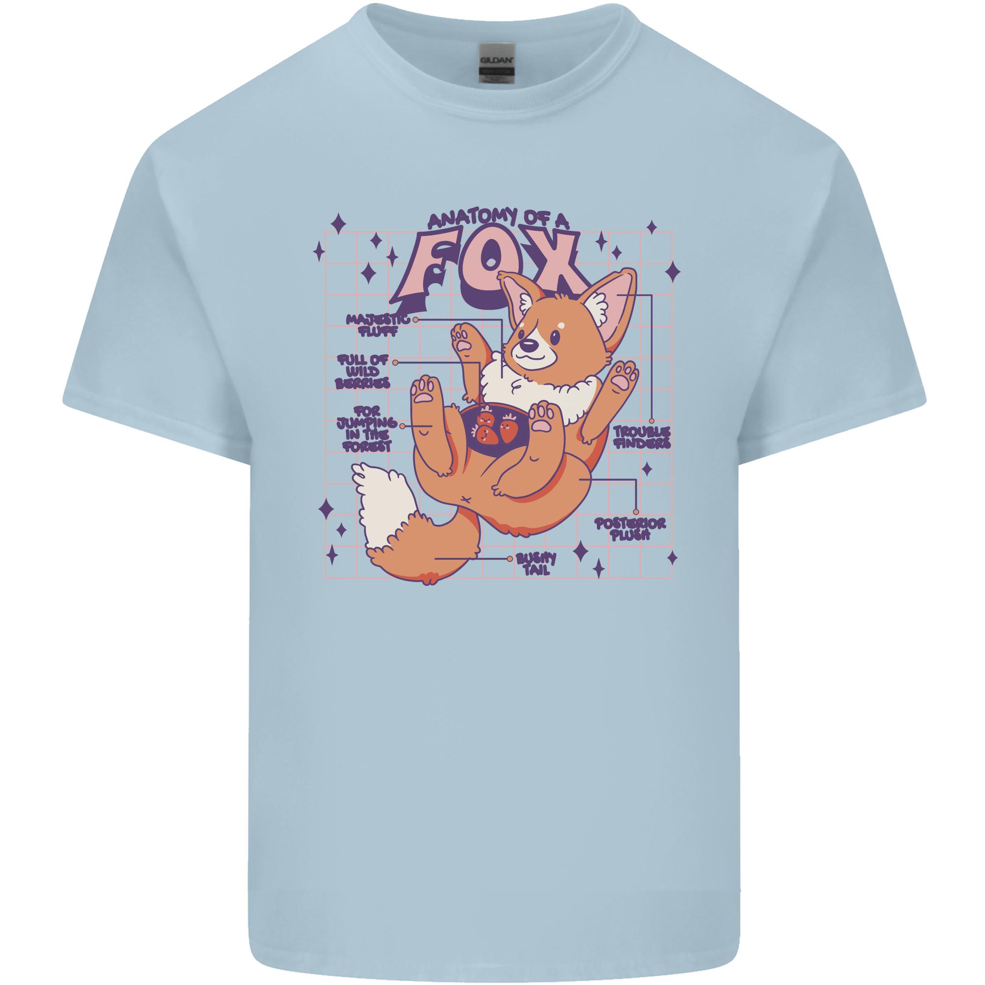 Anatomy of a Fox Foxes Funny Unisexs Light Cotton TShirt S