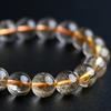 Eigado Rutilated Quartz 11mm 17cm Wrist Limited Natural Power Prayer Good Luck Feng Shui Bracelet, Stone, Circumference, One-of-a-Kind, Edition,