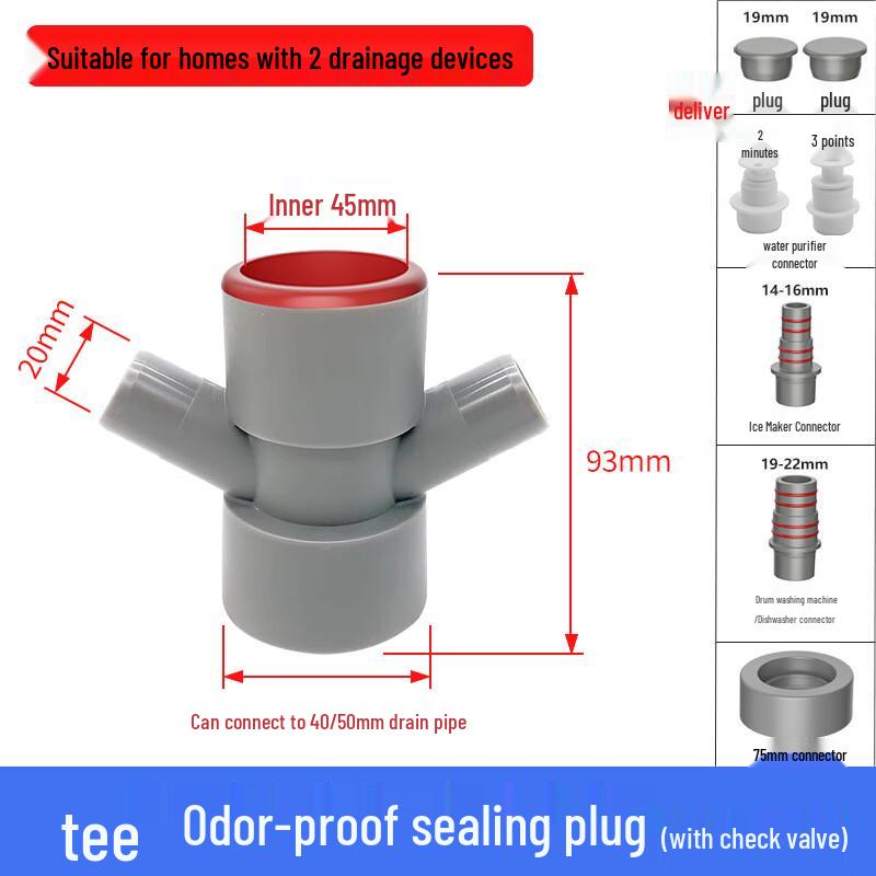 Multi-functional 3-Way Sink Drain Pipe Connector