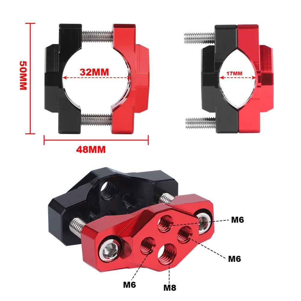 Practical 32mm Red Aluminum Alloy Handlebar Holder Accessories