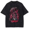 Japan Classic Anime BLEACH Zaraki Kenpachi Print Tshirt Men WomenCasual Tees Vintage Style Cotton Clothing Harajuku Washed Tops