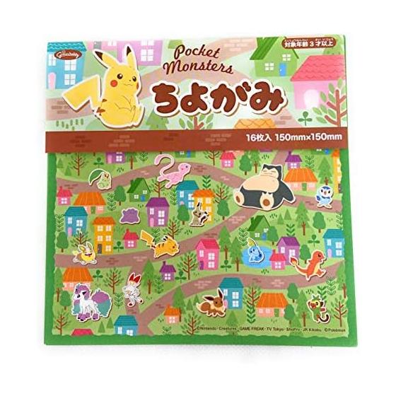 Pokemon Chiyogami Origami 16 sheets 5.9 x 5.9